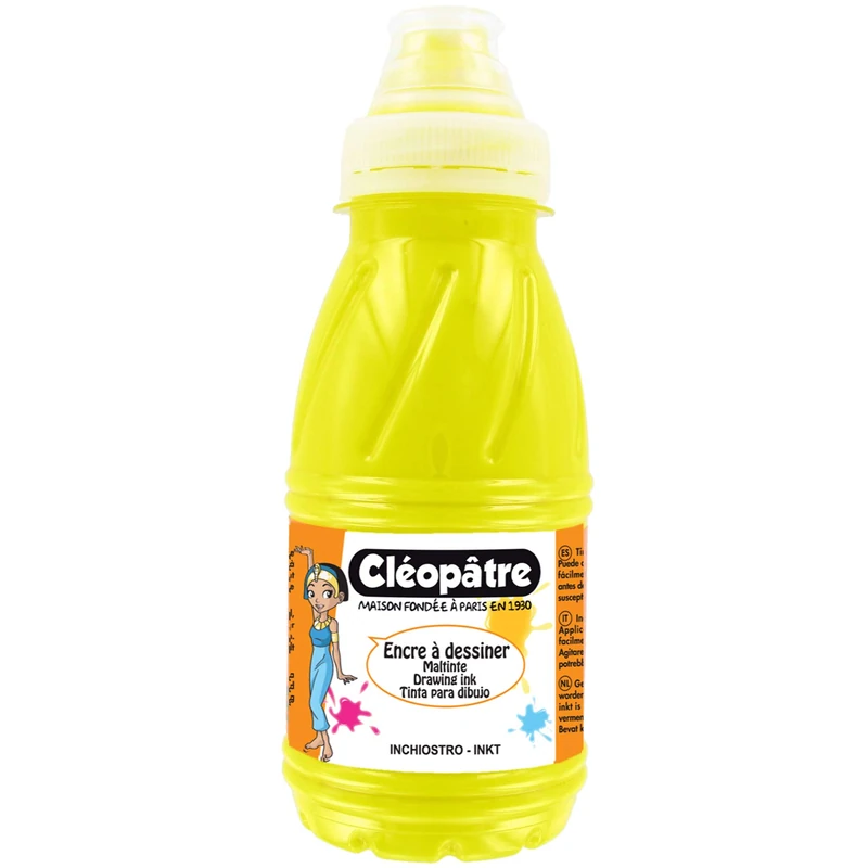 Cleopater Drawing Ink 500 ml Yellow - Image 1