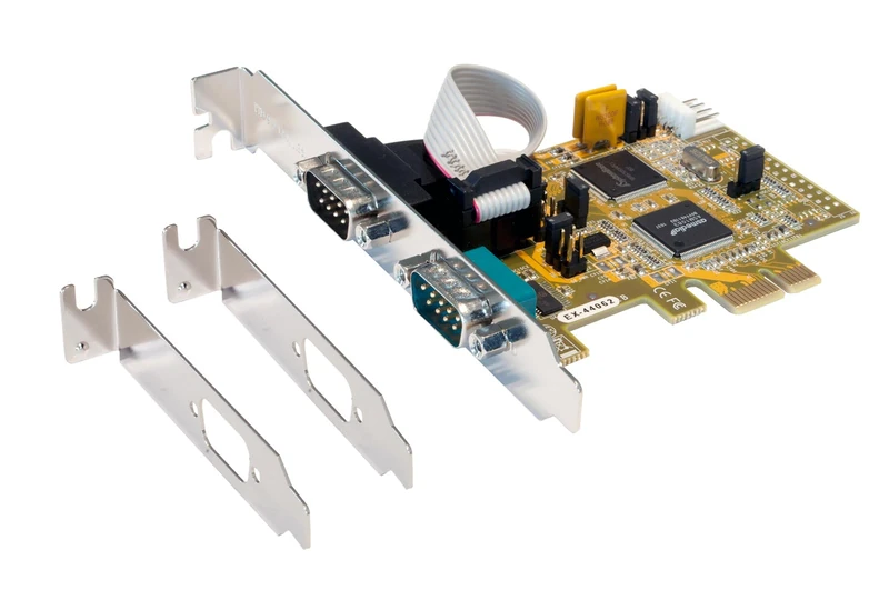 EXSYS 15063094 EX-44062 2S Serial RS232 PCIe Card with Low Profile Bracket PCI Express - Image 1