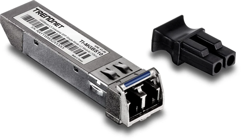 TRENDnet 1000Base-LX Industrial SFP Single-Mode LC Module (10km-6.2 Miles), IEEE 802.3z, ANSI, MSA Compliant, Data Rates up to 1.25 Gbps, Hot-Pluggable, LC-Type Duplex, TI-MGBS10