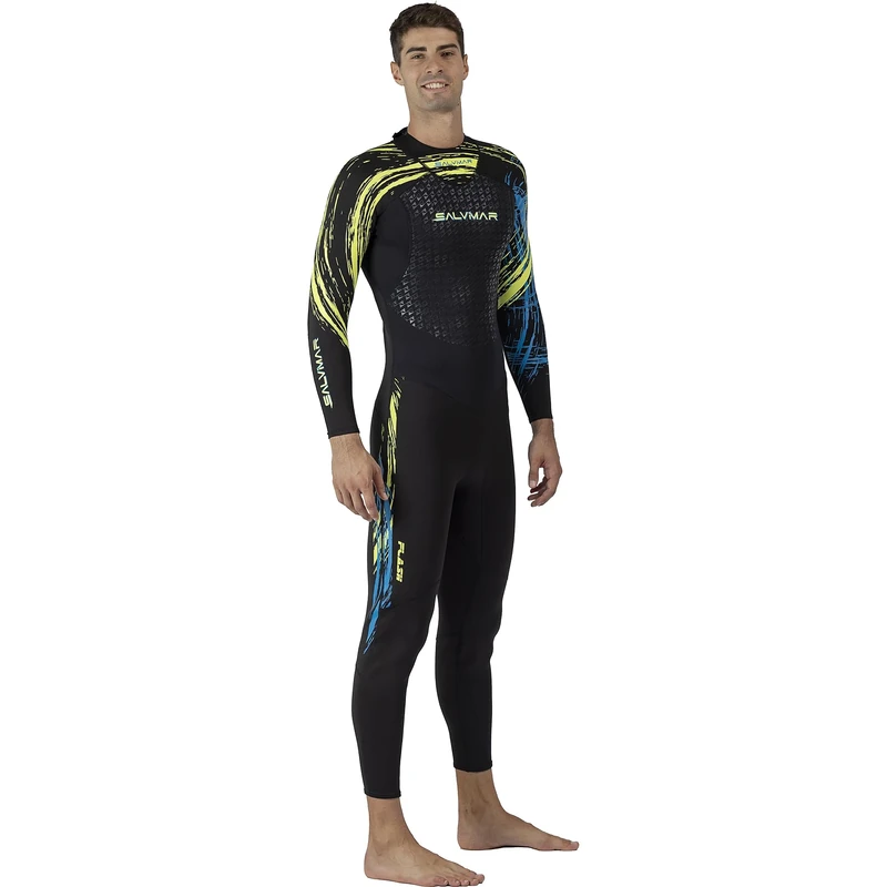 Salvimar Flash Fluyd Unisex Adult Wetsuit, Black/Green, S