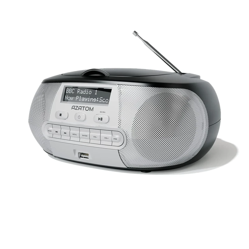 Portable CD Player with DAB/DAB+/FM Digital Radio | Bluetooth & USB MP3 Player | Battery & Mains Powered (6x”C”) | Dual Alarms & Sleep Timer | Perfect for Home, Office or Outdoors | AZATOM Zenith Z2