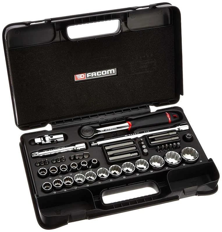 FACOM S.850 Series S.850 1/2" Metric 12-Point Sockets Set, 48-Piece