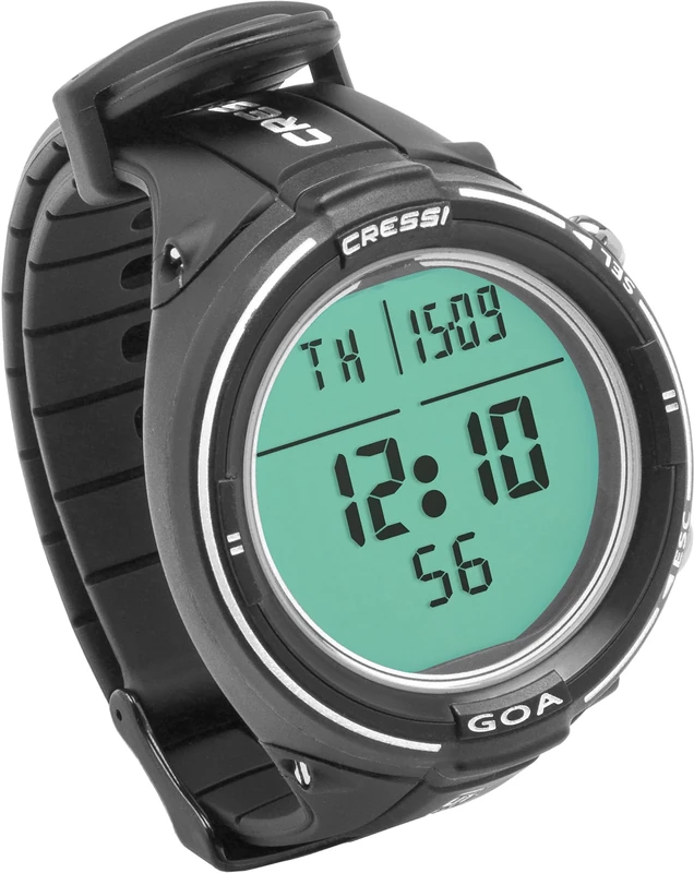 Cressi Unisex Adult Goa Diving Watch/computer - Black/White, Uni