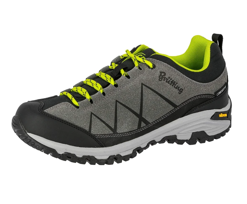 Brütting Unisex Kansas Trekking and Hiking Shoes, Anthracite Black Lemon, 4 UK