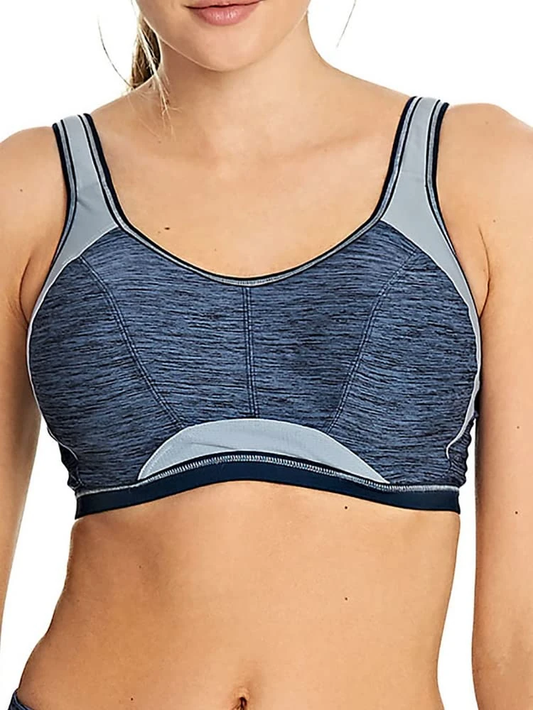 Freya Women's Epic Underwire Crop Top Sports Bra with Molded Inner, Total Eclipse, 40B