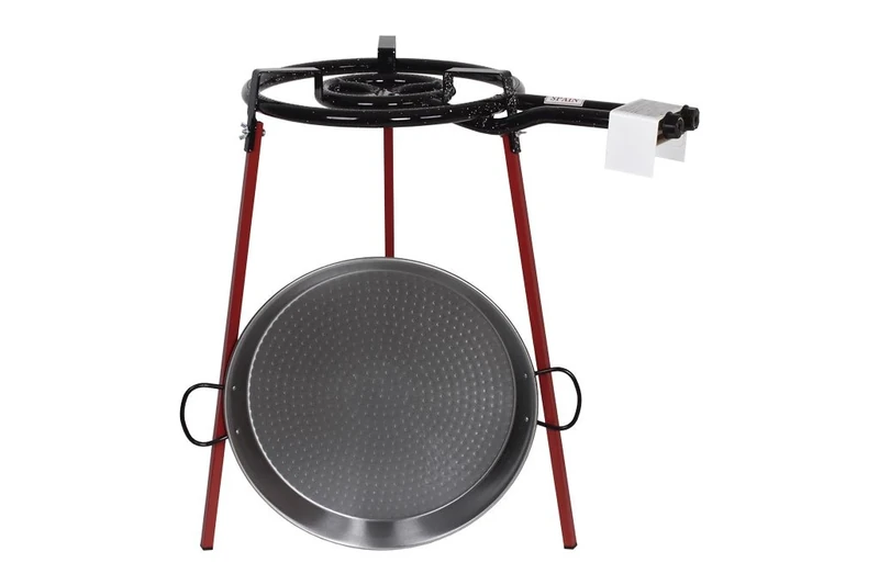 Cofan Paella Pan, Burner, Legs and Tripod, Steel, Grey, 46. cm