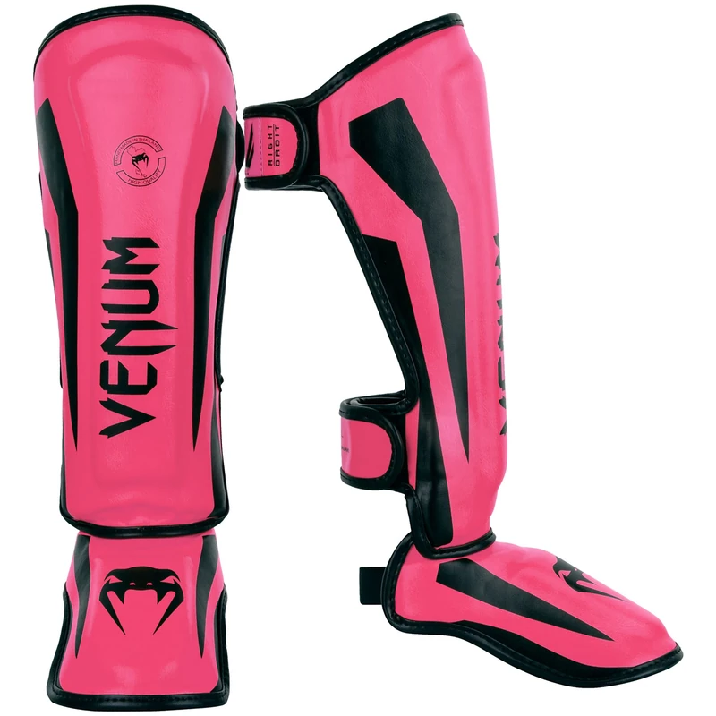 Venum, Elite Shin Guards Kids, Unisex Kids, M, Neo Pink