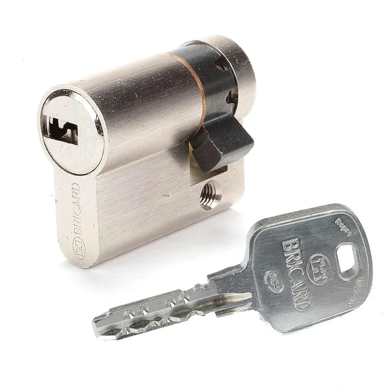 BRICARD Serial XP 10 + 30 18006 Half Cylinder Lock Nickel-Plated