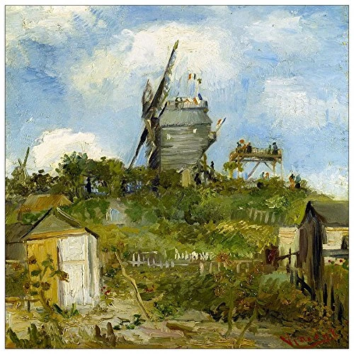 ArtPlaza Van Gogh Vincent-Blut Fin Windmill Decorative Panel, Wood, Multi-Colour, 30 x 1.8 x 30 cm