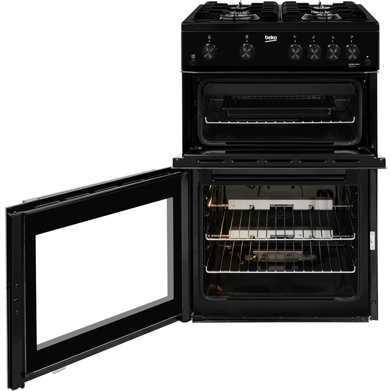 Beko KTG611K 60cm Gas Cooker with Full Width Gas Grill - Black
