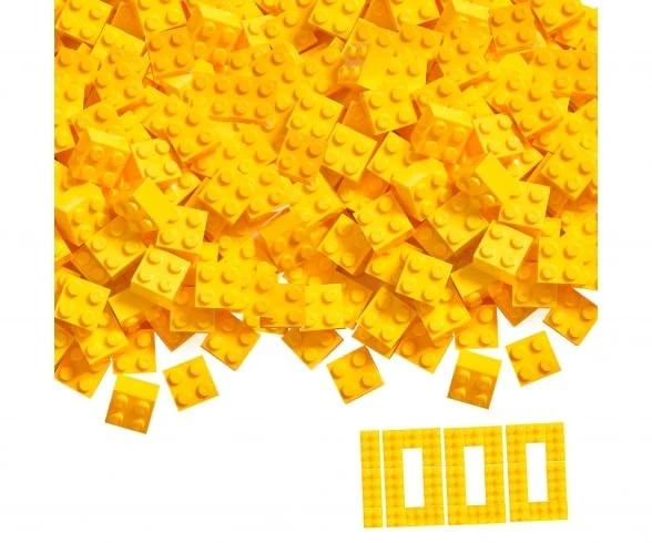 Simba 104114116 "Blox 4-Stud Yellow Building Blocks Set (1000-Piece)
