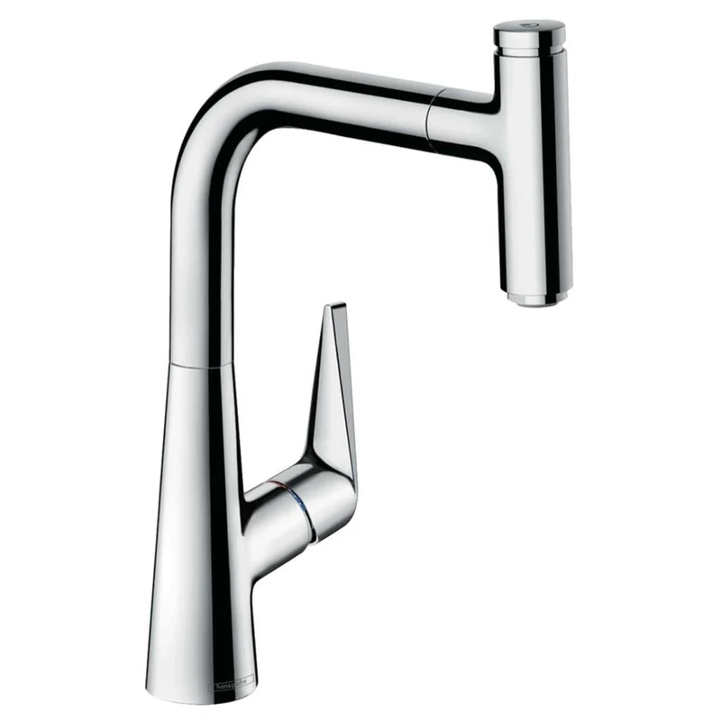 hansgrohe Talis Select S Kitchen Tap 220, Pull-Out Spout, 110°/150° Swivel Range, chrome