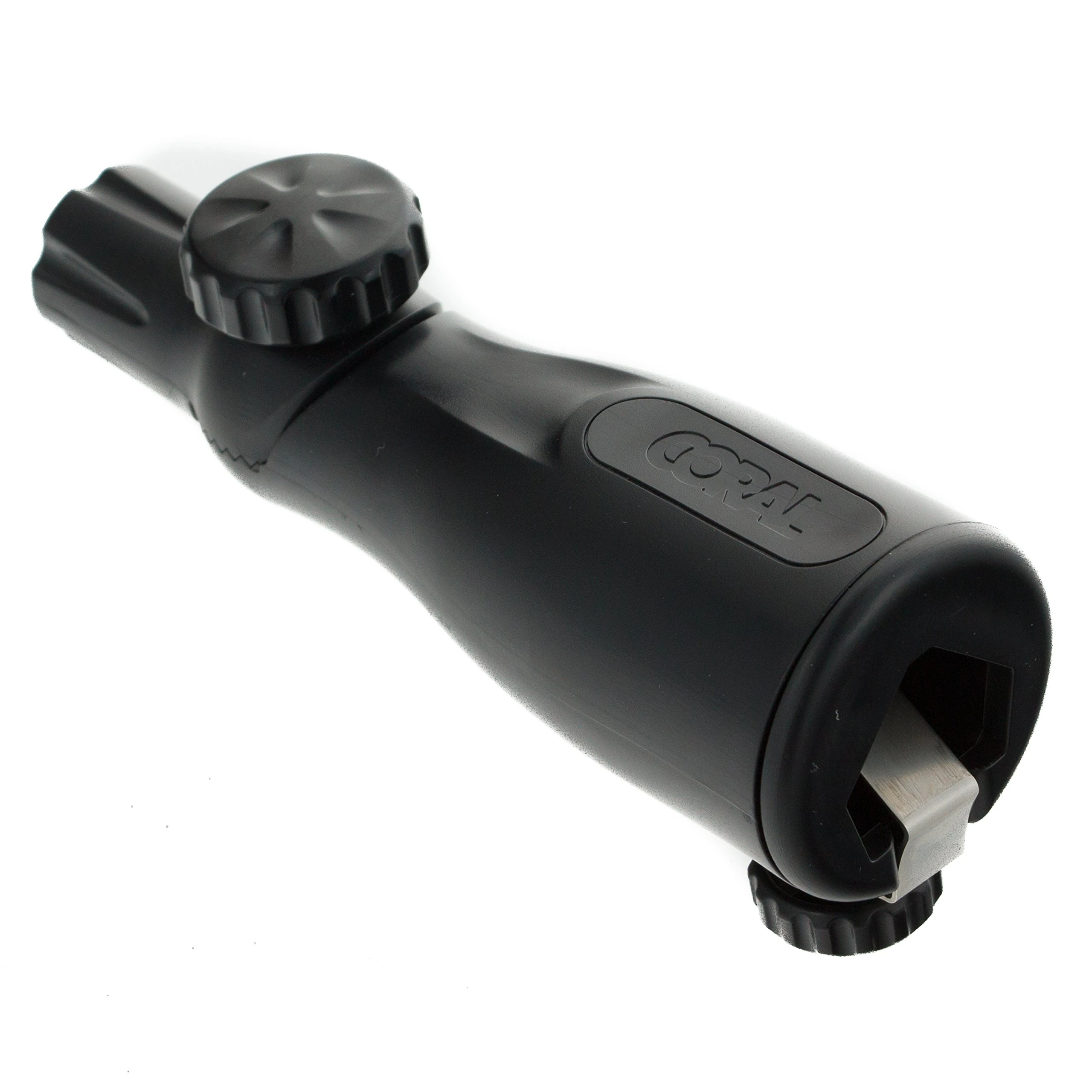 CORAL 50300 Essentials Paint Brush Holder and Tool Extender Adaptor with Adjustable Angles for Extension Poles, Black