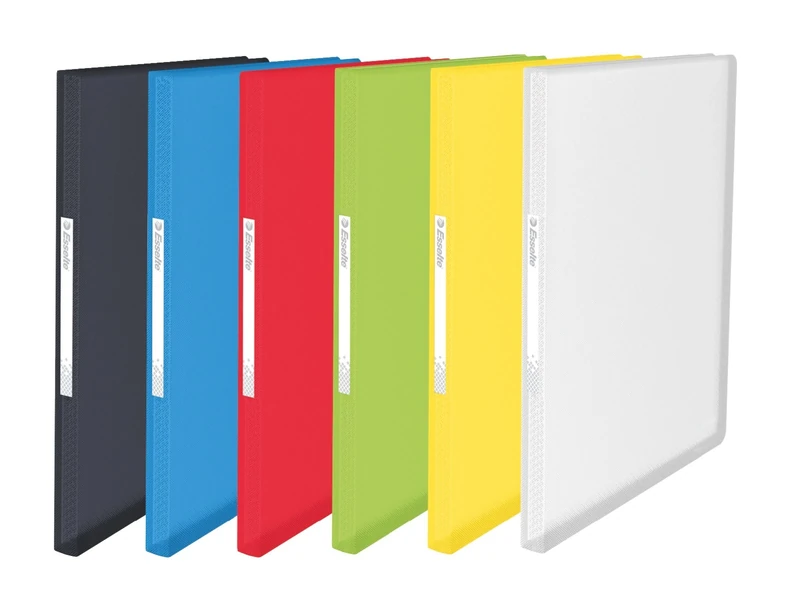Esselte VIVIDA 624005 A4 Flexible Document Folders 60 Pockets 120 Pages Transparent Pockets Assorted Colours VIVIDA Pack of 20