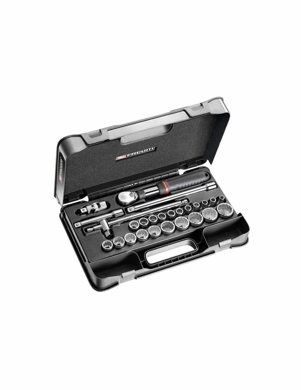 FACOM SXL.161-4P12 Series SXL.161 1/2" Metric 12-Point Sockets Set, 26-Piece