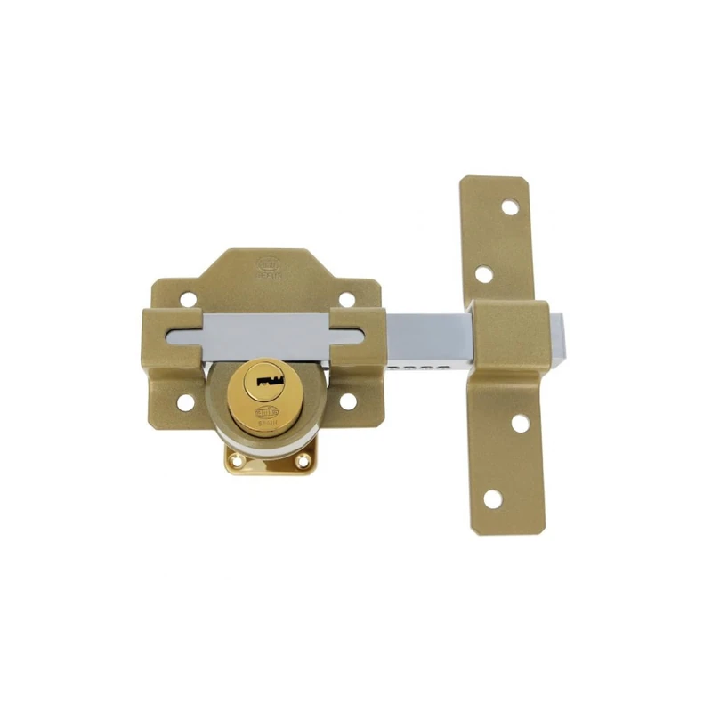 Amig - Flap Lock with Round Cylinder Inside and Outside Model 4 | 105 x 170 mm | Security Lock with Key | Includes 5 Pin Keys | Martelé Steel