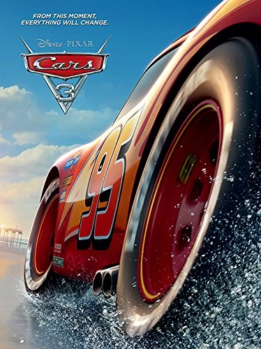 Cars 3 Beach 60 x 80cm Canvas Print, Cotton Blend, Multi-Colour, 60 x 80 cm