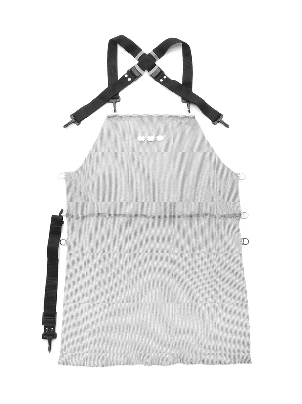 Lacor 39165 Stainless Steel Chain Mesh Apron, 55 x 2 x 80 cm, White