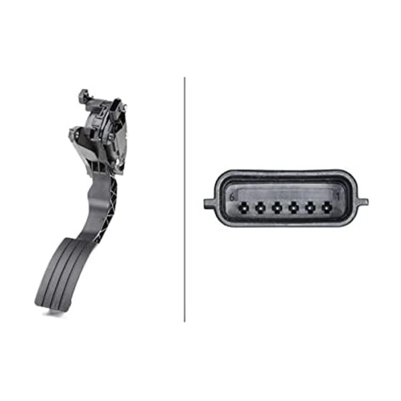 HELLA 6PV 009 978-711 Sensor, accelerator pedal position - for left-hand drive vehicles - 6-pin connector - Automatic Transmission