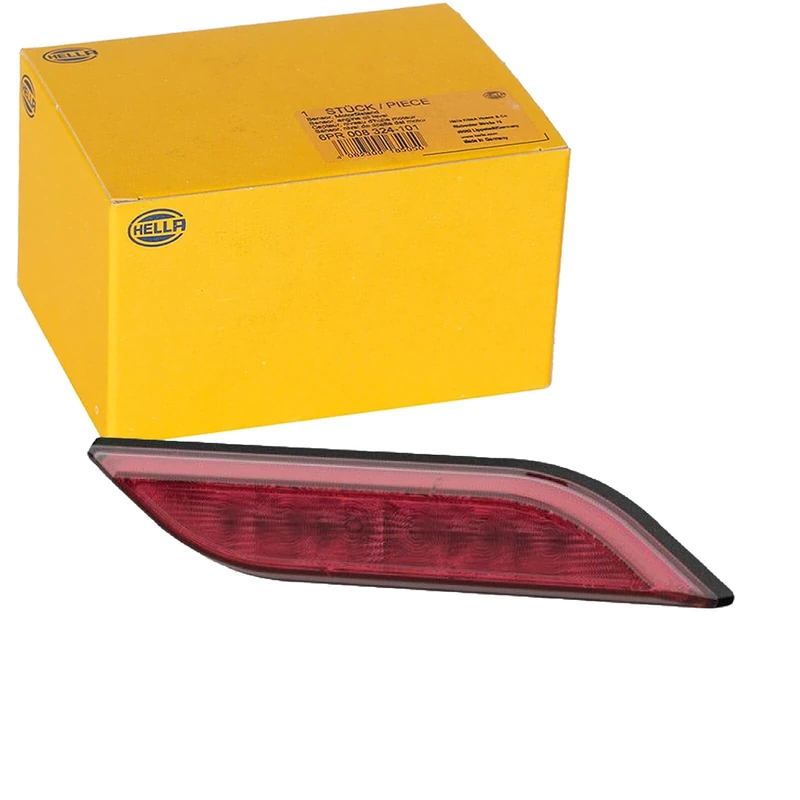 HELLA 2NE 013 343-021 Rear Fog Light - Shapeline Style Slim - LED - 24/12V - Glued - Lens Colour: Red - Plug: AMP - 2-pin connector - Right Rear