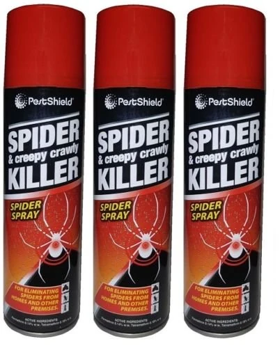 3 x Spider & Creepy Crawly Insect Killer Spider Spray No More Spiders 200ml
