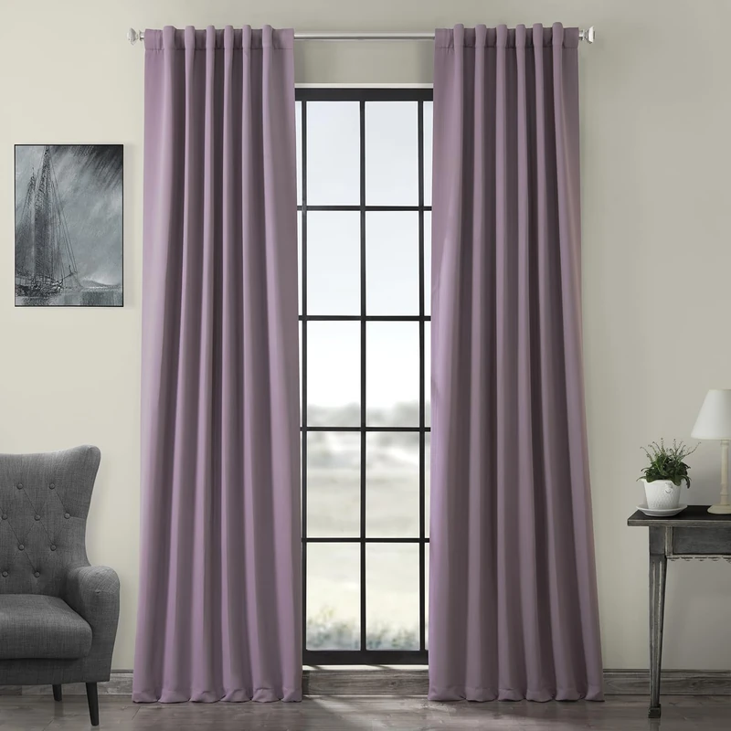 HPD Half Price Drapes Curtain For Room Darkening 50 X 108 (1 Panel), BOCH-201609-108, Purple Rain