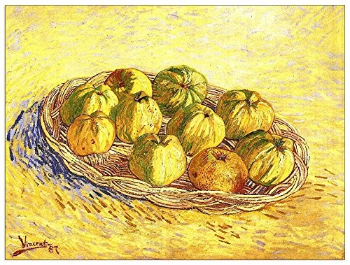 ArtPlaza Van Gogh Vincent-Still life with apple basket II Decorative Panel, Wood, Multi-Colour, 80 x 1.8 x 60 cm