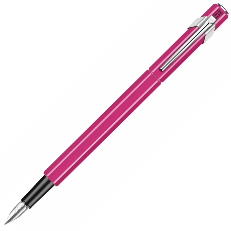 Caran Dache Fountain Pen, Fluo Line, Pink, with Medium Nib