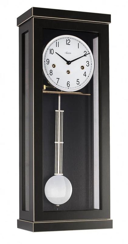 Hermle 70989-740341 Progressistic Wall Clock 4/4 Westminster Black