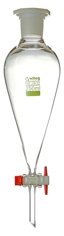 Witeg 2 658 050 Sheath Funnel SQUIBB NS19 PE Design Made of Borosilicate Glass 3.3 PTFE Male Chick/26 50 ml (Pack of 2) - Image 1