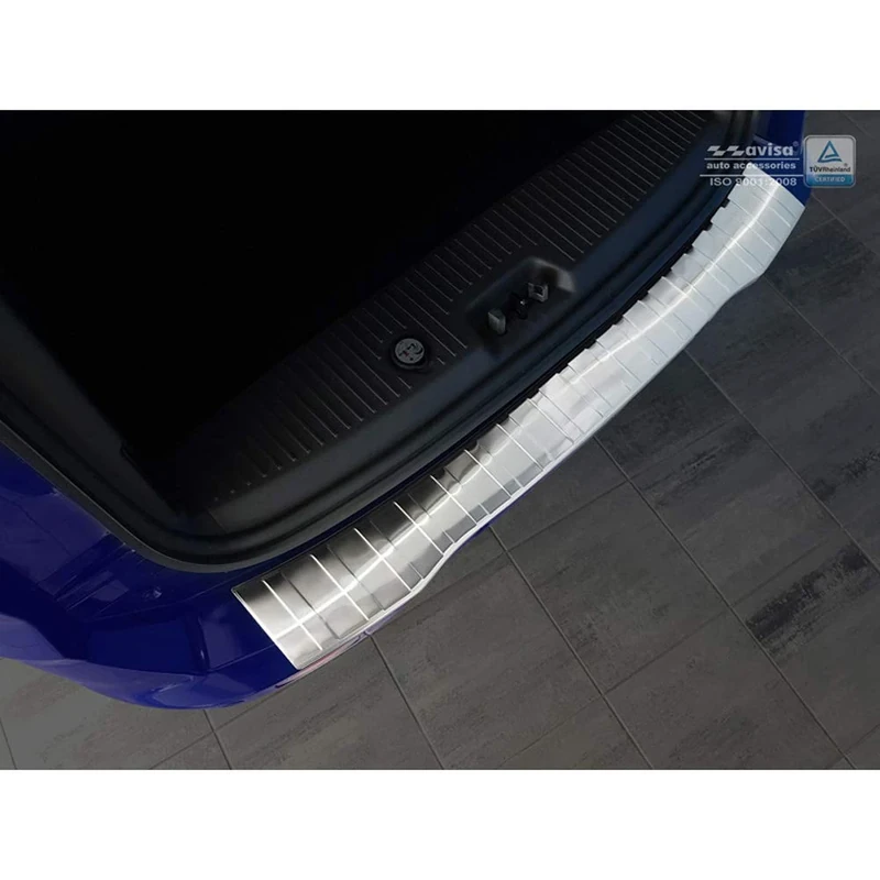 Avisa Stainless Steel Rear bumper protector compatible with Ford Tourneo Courier/Transit Courier 2014- 'Ribs'