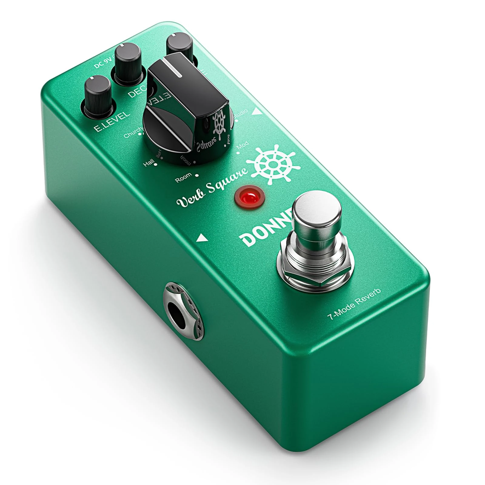 Donner Reverb Guitar Pedal, Verb Square Digital Reverb 7 Modes Room, Hall, Church, Spring, Plate, Studio, Mod, True Bypass