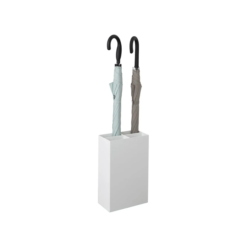 Yamazaki 3451 SMART Umbrella Stand, White, Steel/Polypropylene, Minimalist Design, 23.5 x 12 x 36 cm (LxWxH)