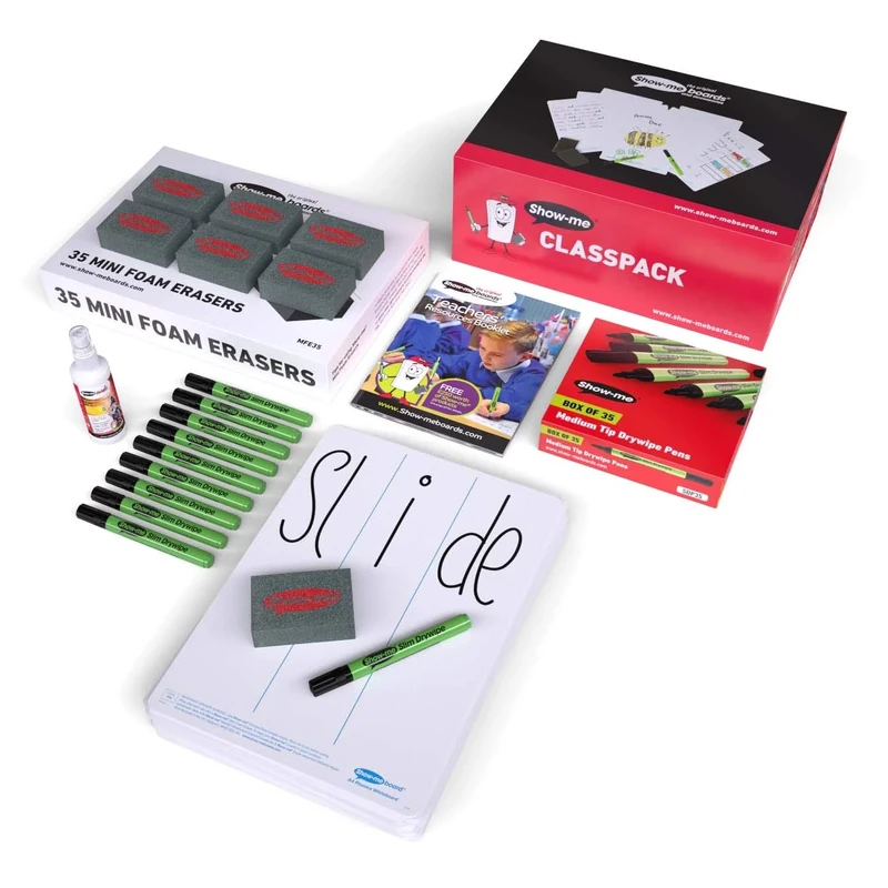 Show-me C/PPB Phonics Progression Dry wipe Boards, Class Kit (Pack of 35)