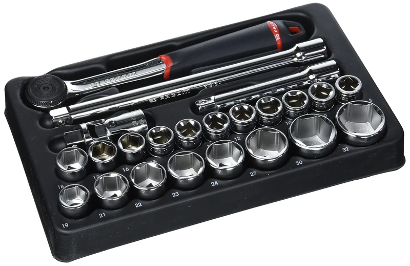 FACOM MOD.S161-36 1/2" Metric 6-Point Socket Module, 188 mm Length