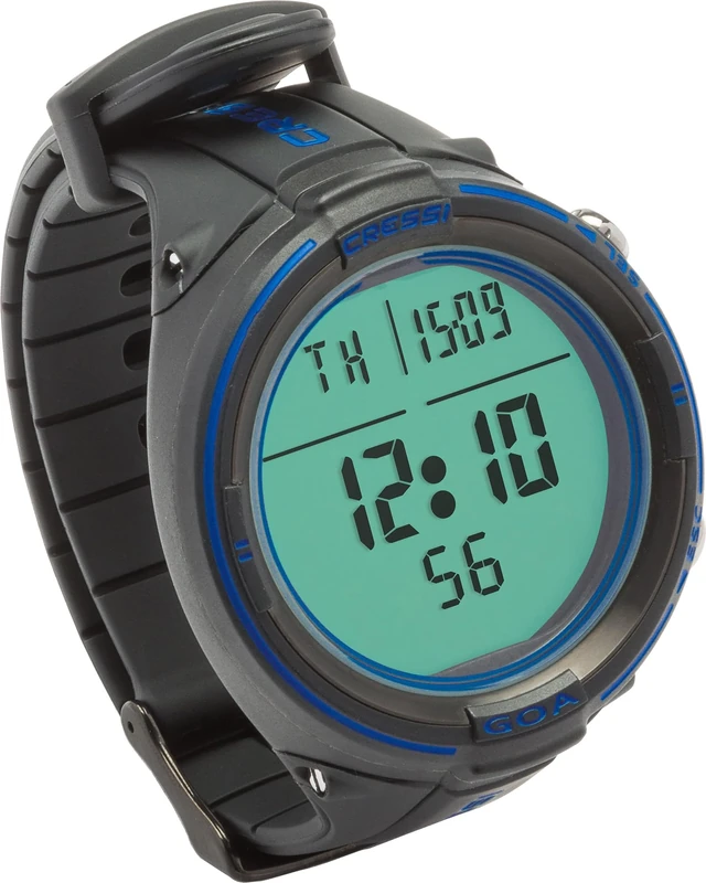 Cressi Unisex Adult Goa Diving Watch/computer - Black/Blue, Uni
