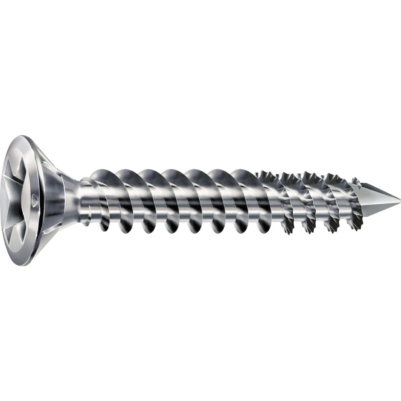Spax FEX Cut FEX Speedrive Cut Fitting Screws 4,0x38 mm PH 2 | Silver | for PVC Profile Steel | Hot Pack - Image 1