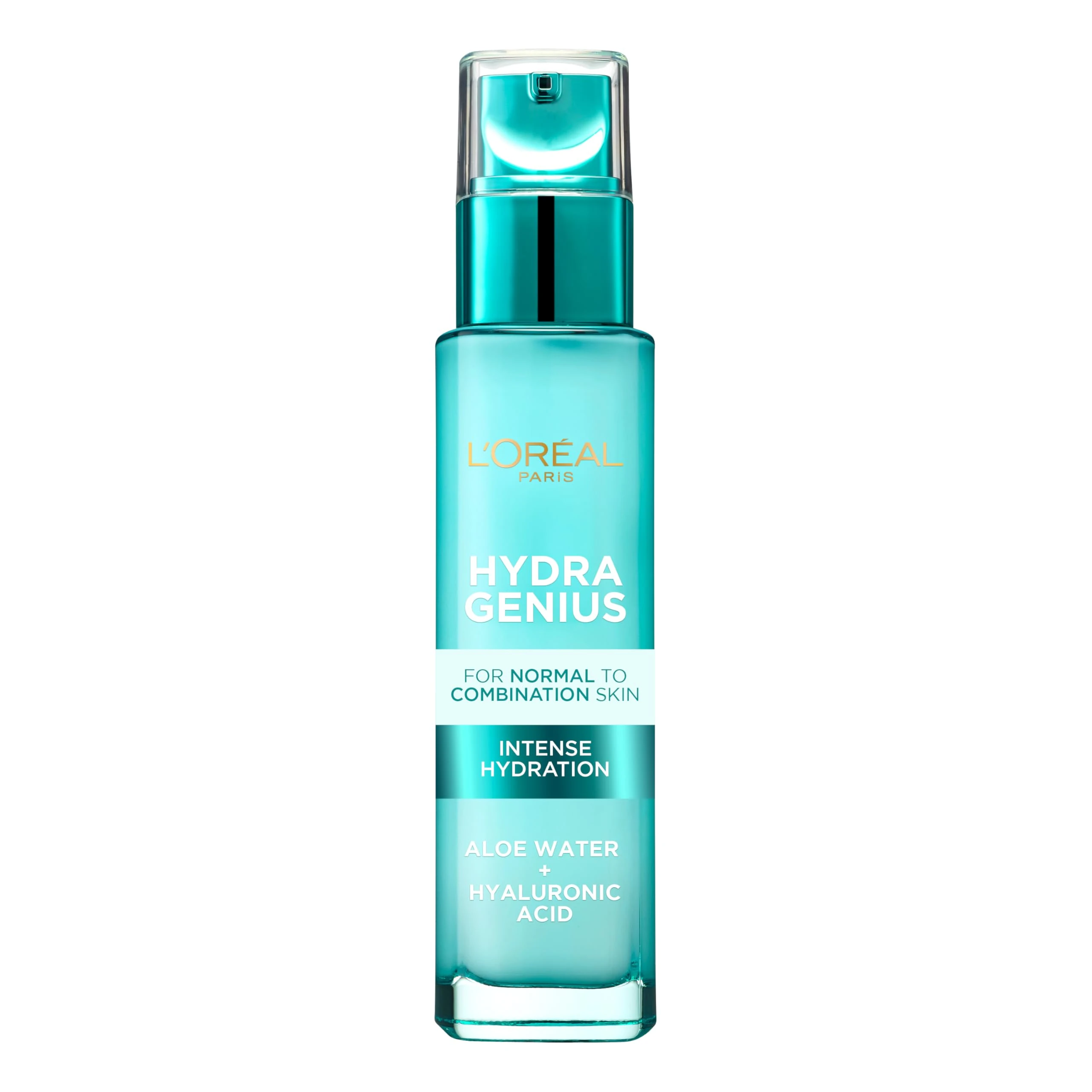 L’Oréal Paris Hydra Genius Aloe Water - Specifically designed for Dry Skin, Provides Intense Liquid Hydration for Glowing Skin, Lightweight Formula with Aloe Water & Hyaluronic Acid, 70ml