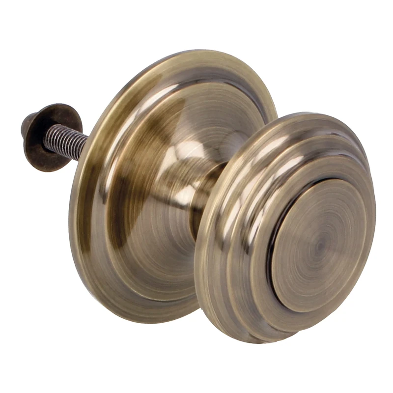 Amig - Door Handles | Made of Brass | Handle: Diameter 76 mm | Leather | Solid | Resistant to Abrasion, Rust and Corrosion