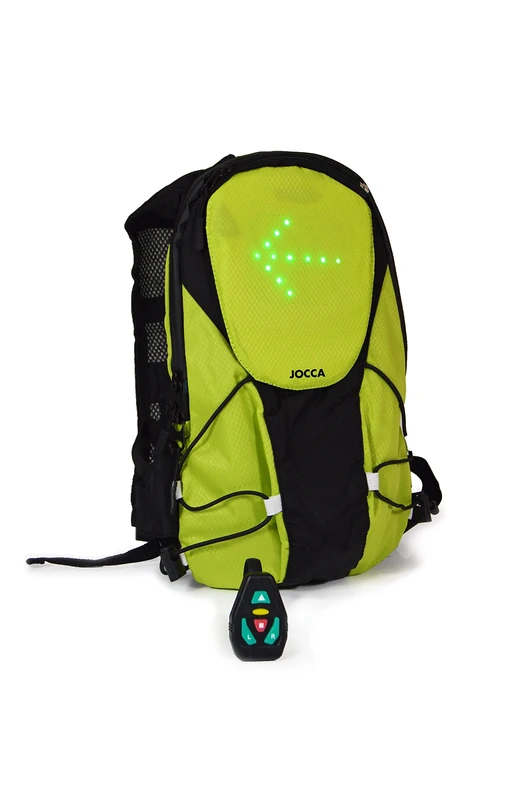 Jocca Unisex Adult CYCLING BACKPACK WITH LED INDICATORS - 6226P Cycling Backpack With Led Indicators - Black/Yellow, 7 Litres - Image 1