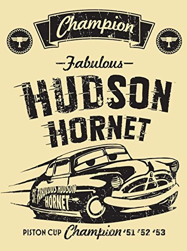 Cars 3 Legend of The Track-Hudson Hornet 60 x 80cm Canvas Print, Cotton Blend, Multi-Colour, 60 x 80 x 3.2 cm