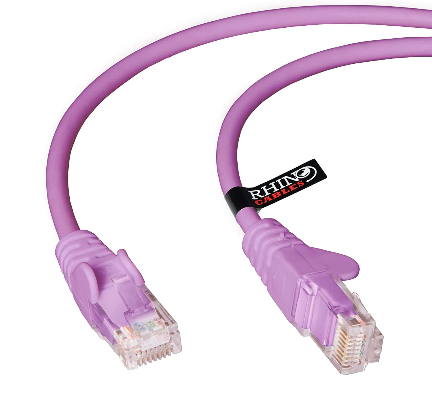 rhinocables CAT 5e High-Speed Ethernet Cable - Reliable LAN Network RJ45 Cable for Fast Internet & Data Transfer | Durable WiFi Broadband Cable for Gaming & Streaming, (50cm, Purple, Pack of 1)