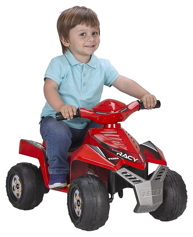 FEBER - Quad Racy Red 6V, electronic ride-on for kids (Famosa Toys 800011252)