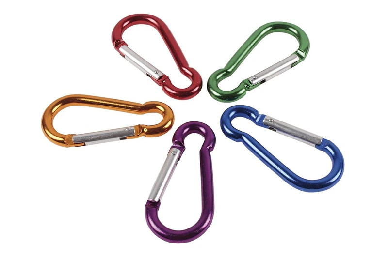 CoFan 18002590 – Pack of 100 Carabiner (Aluminium, 5 X 50 mm) - Image 1