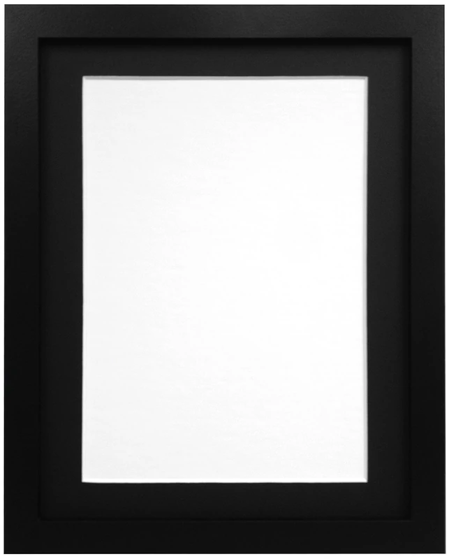 FRAMES BY POST 25mm Black Photo Picture Poster Frame with Black Mount 30" x 24" For Pic Size 24" x 18" (Plastic Glass)
