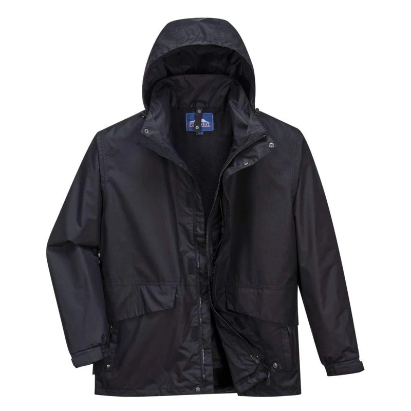 Portwest Argo Breathable 3-in-1 Jacket, Size: XL, Colour: Black, S507BKRXL