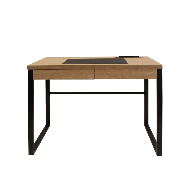 THE HOME DECO FACTORY HD3722 Metal and Wood Deskl 100 x 50.3 x 74 cm