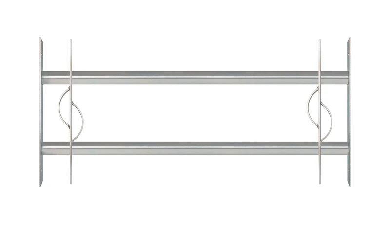 Alberts Secorino Style 563592 Window Grille Extendable for Exterior Windows, Burglary Protection Grille, Galvanised Blue Galvanised, 300 x 700-1050 mm