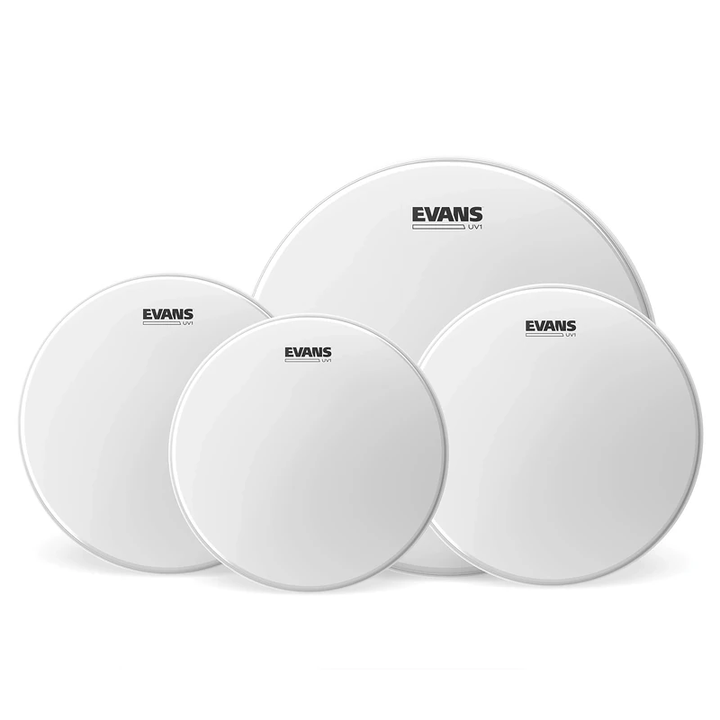 Evans Drum Heads - UV1 Coated Rock Tom Pack (10 , 12, 16 Inch) with 14 Inch UV1 Coated Snare Batter