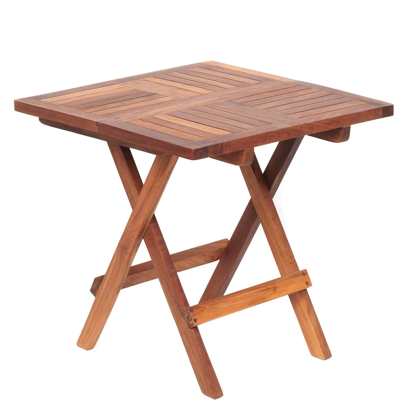 AsinoX TEK.602 Folding Table, Teak, Brown, 50 x 50 x 50 cm - Image 1